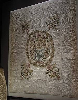 18th Century Cot Quilt at the Victoria and Albert Museum Quilt Exhibition 1700-2010