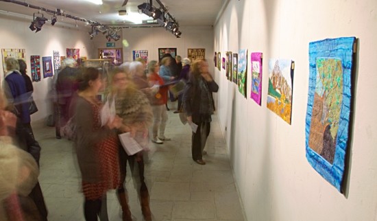 Dorothy Russell Quilt Workshops 2011. Opening of Exhibition'Falling into Place' at Ucheldre, Holyhead