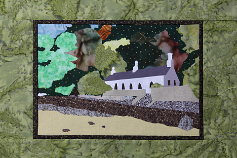 Sample landscape for a Dorothy Russell Quilt Workshop